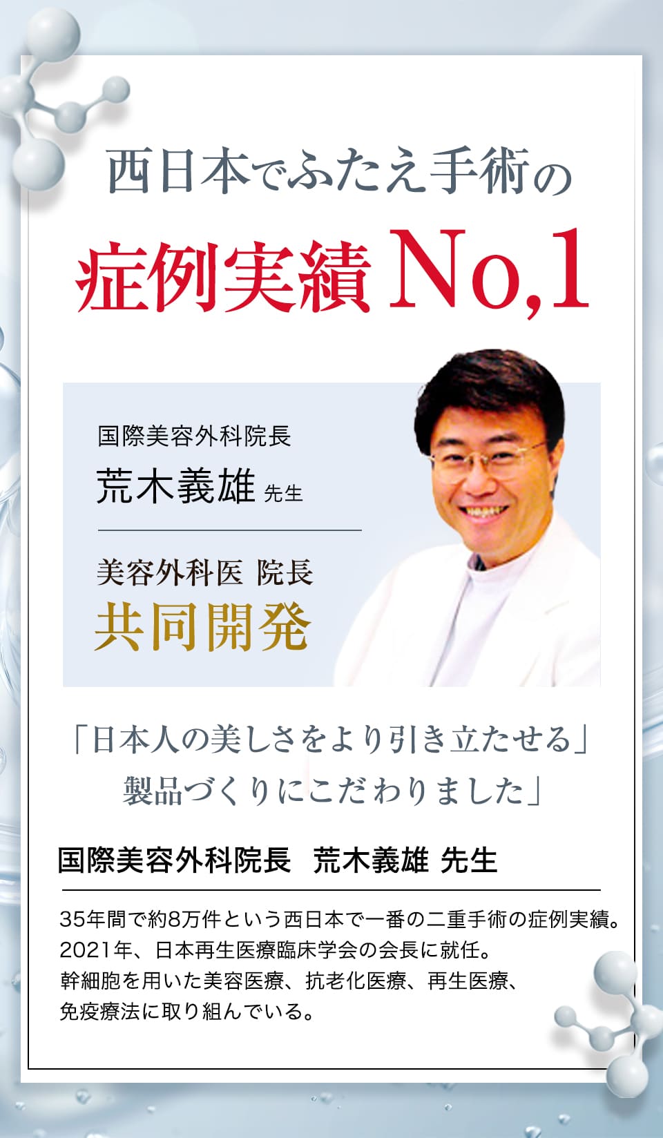 西日本でふたえ手術の症例実績No.1